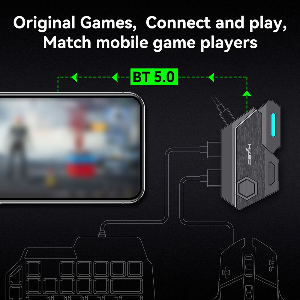 P3 Wired Keyboard Mouse Converter Portable Mobile Game