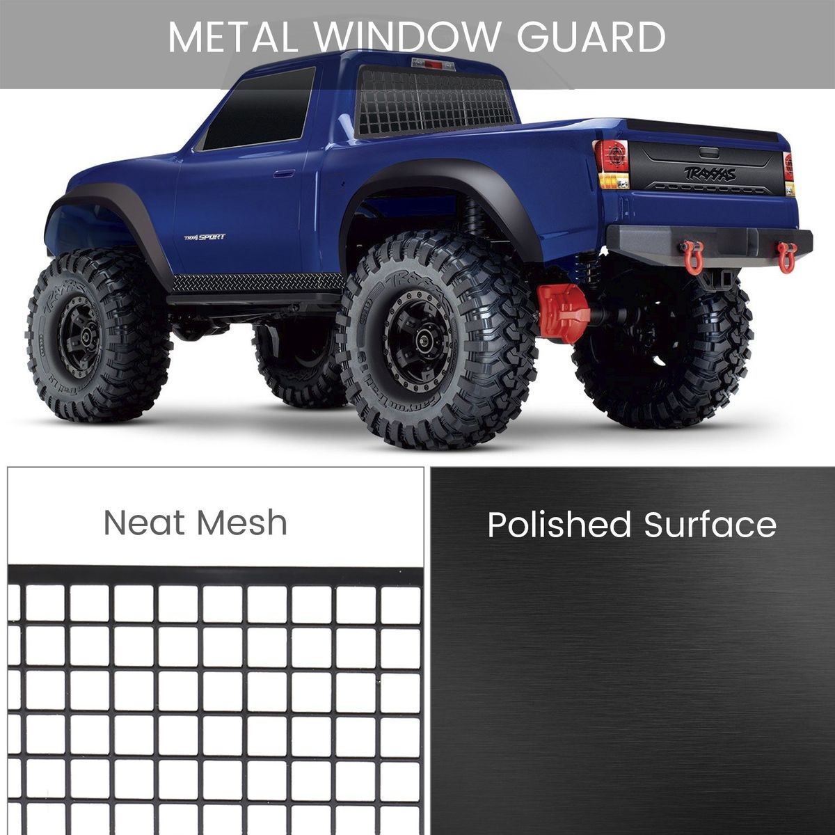 For 1/10 Traxxas TRX4 Crawler Window Protective Net Metal