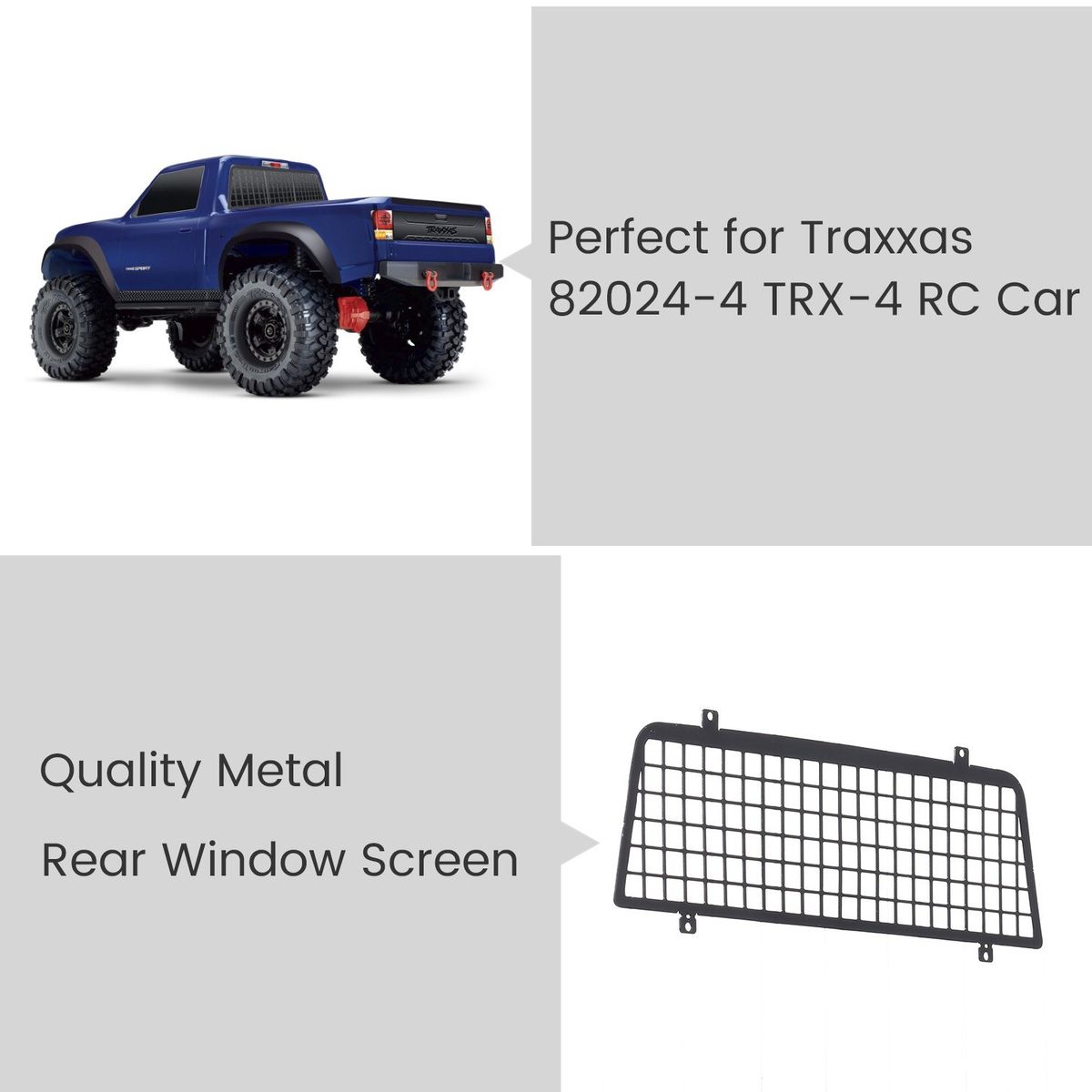 For 1/10 Traxxas TRX4 Crawler Window Protective Net Metal