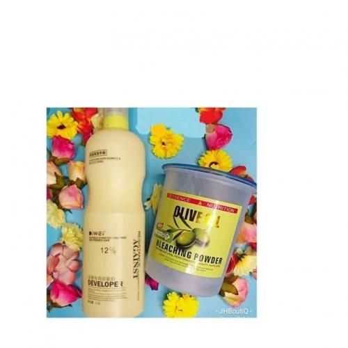 Olive Bleaching Powder And Developer-(Gold) Content Is Blue