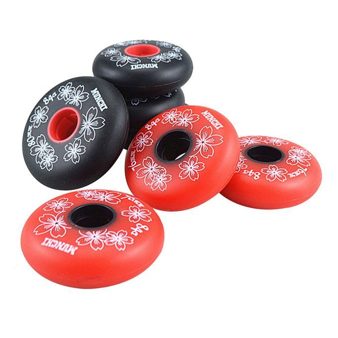 4 Pieces Inline Roller Hockey Fitness Skate Replacement Wheel 72mm Red