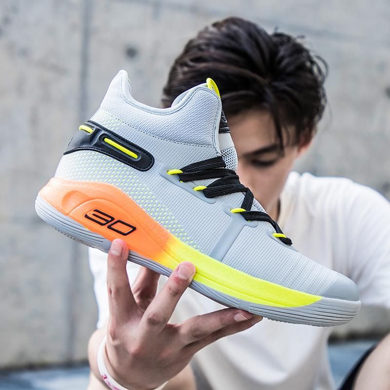 Men's Basketball Shoes High Top Breathable Sneakers Color