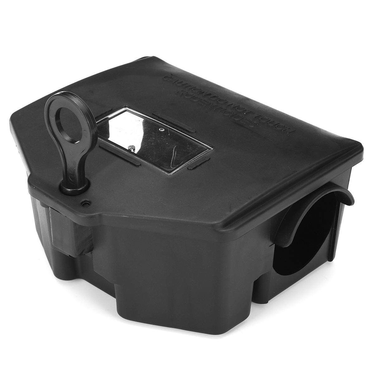 2PCS Professional Rodent Bait Block Station Box Case Trap & Key For Rat Mouse