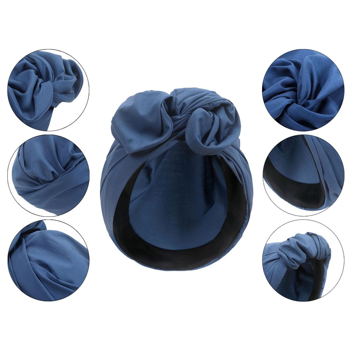 Trendy Hair Accessory for Women Retro Chic Headwrap Soft Breathable Royal Blue