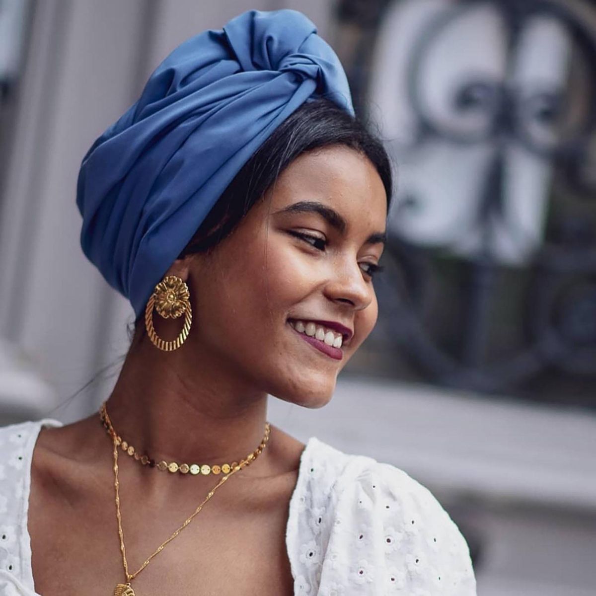 Trendy Hair Accessory for Women Retro Chic Headwrap Soft Breathable Royal Blue