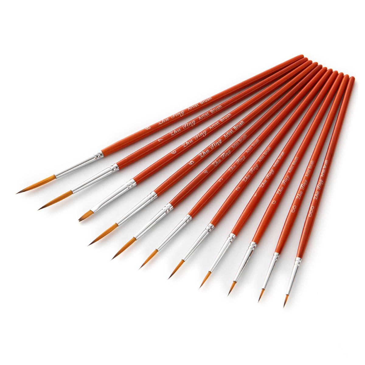 11pcs Draw Paint Brushes Kit Set Artist Paintbrush Nylon