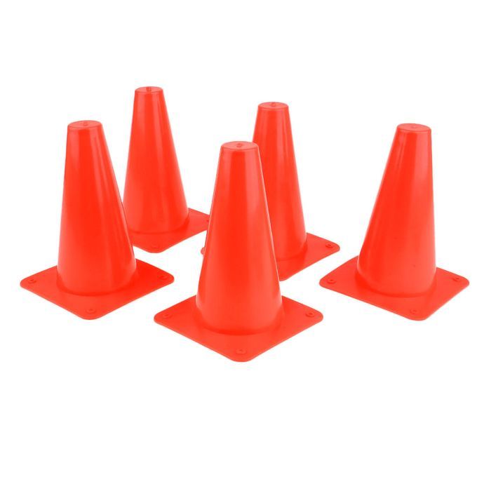 5pcs 15cm Safety Cone For Sports Training Soccer Agility Orange