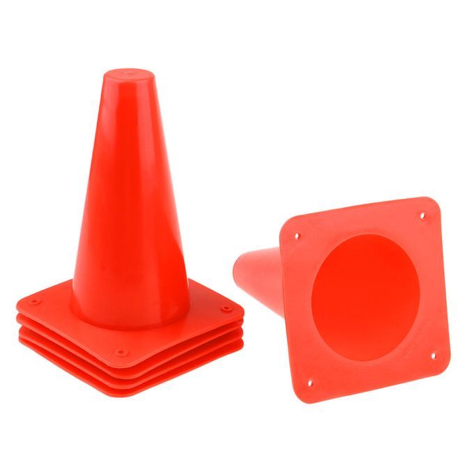 5pcs 15cm Safety Cone For Sports Training Soccer Agility Orange
