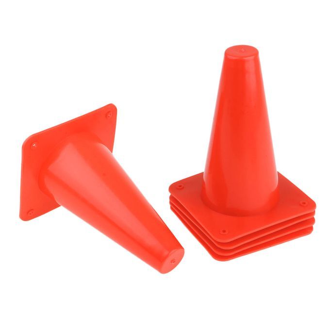 5pcs 15cm Safety Cone For Sports Training Soccer Agility Orange