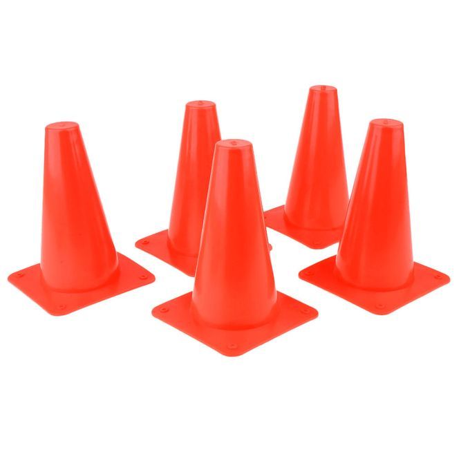 5pcs 15cm Safety Cone For Sports Training Soccer Agility Orange