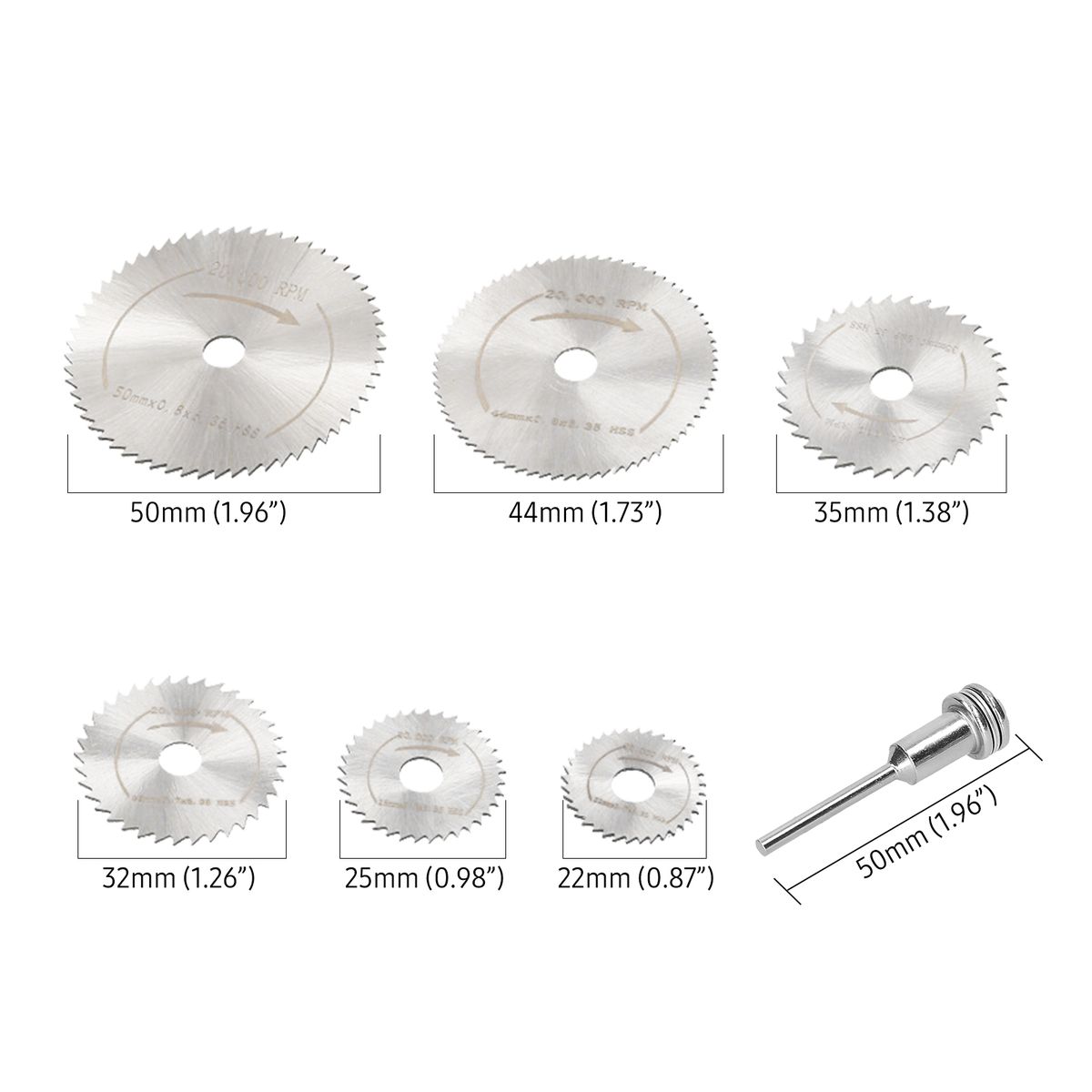 7 PCS Mini Saw Blade Set For Power Rotary Tool High Speed