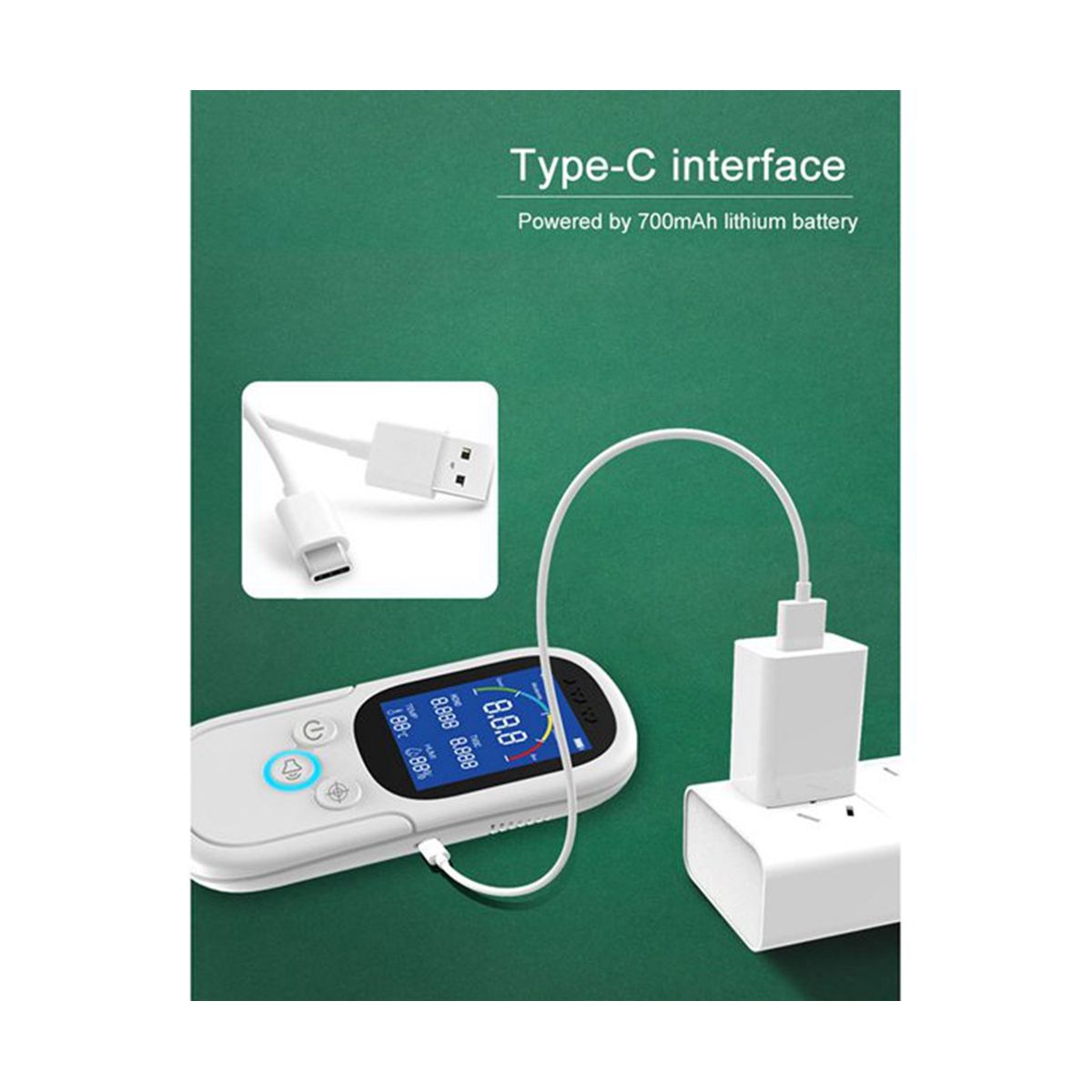 NOYAFA JMS12 Air Quality Monitor Formaldehyde TVOC Meter Portable Sensor Tester Temperature Humidity Detector