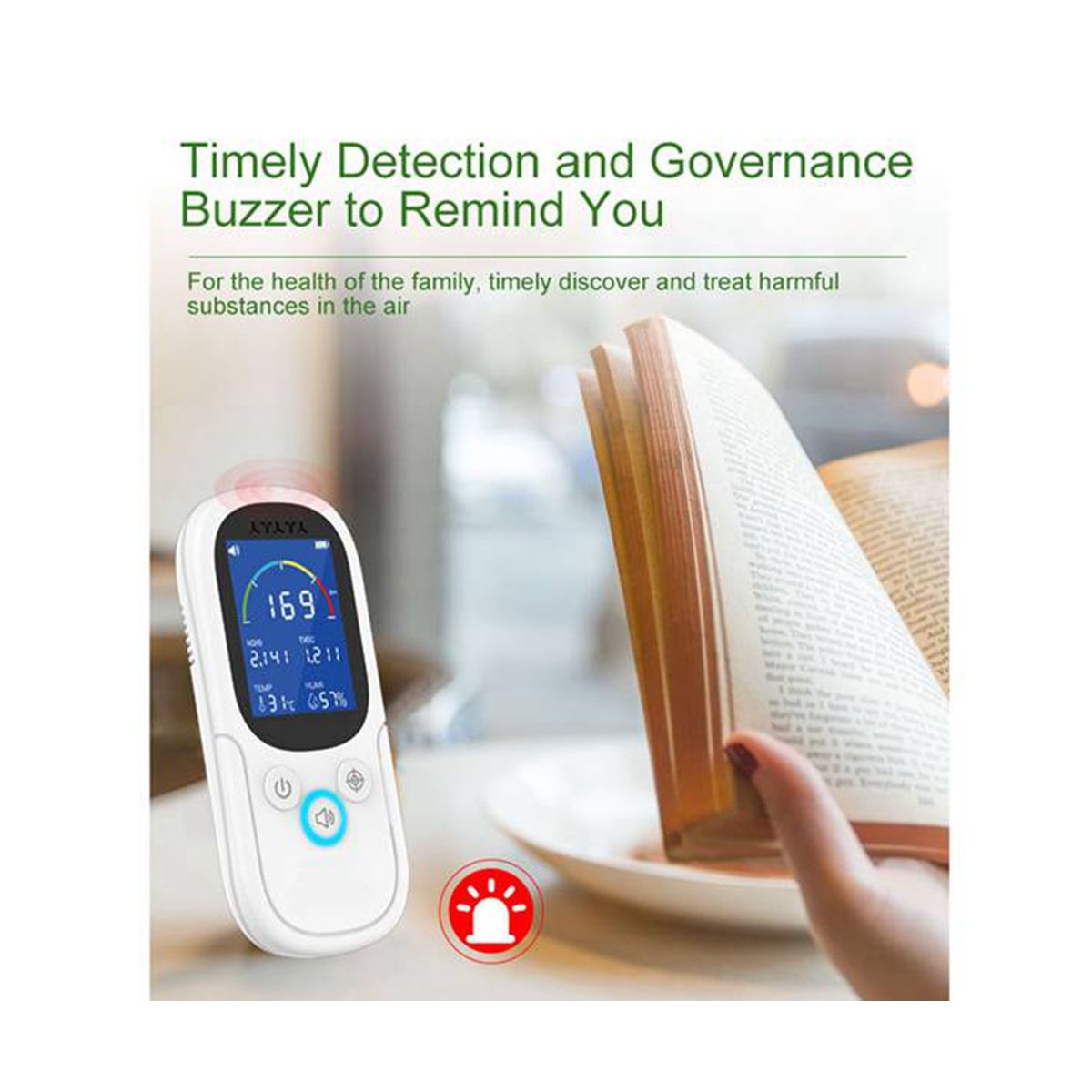 NOYAFA JMS12 Air Quality Monitor Formaldehyde TVOC Meter Portable Sensor Tester Temperature Humidity Detector
