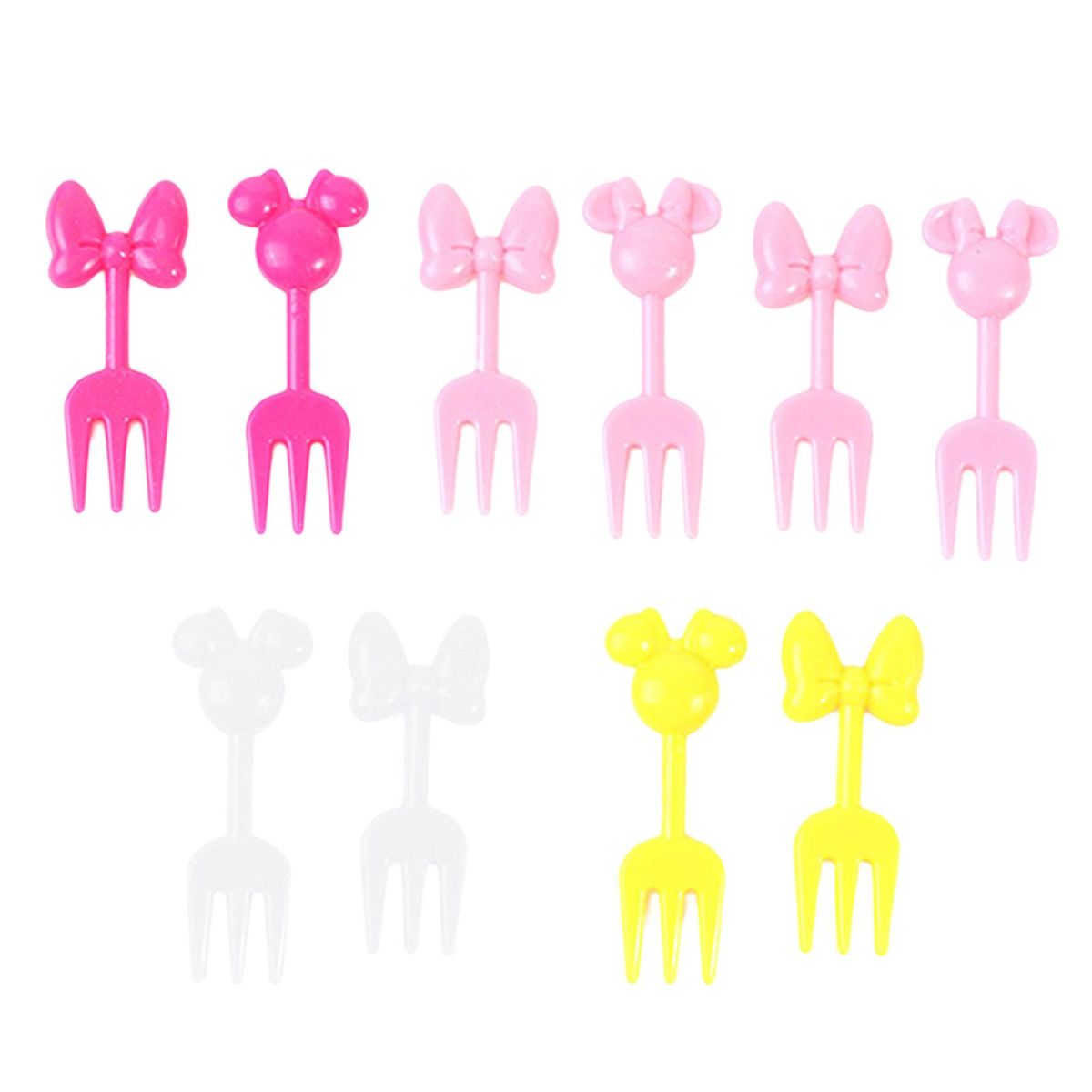10PcsSet Cake Fork Eco-friendly Snack Fork