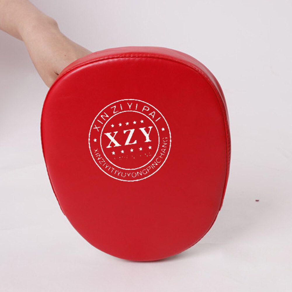 1/2pcs Boxing Mitt Pad Focus Punch Mitts PU Leather Kicking Palm Pads Taekwondo Training Boxing Red 2PCS
