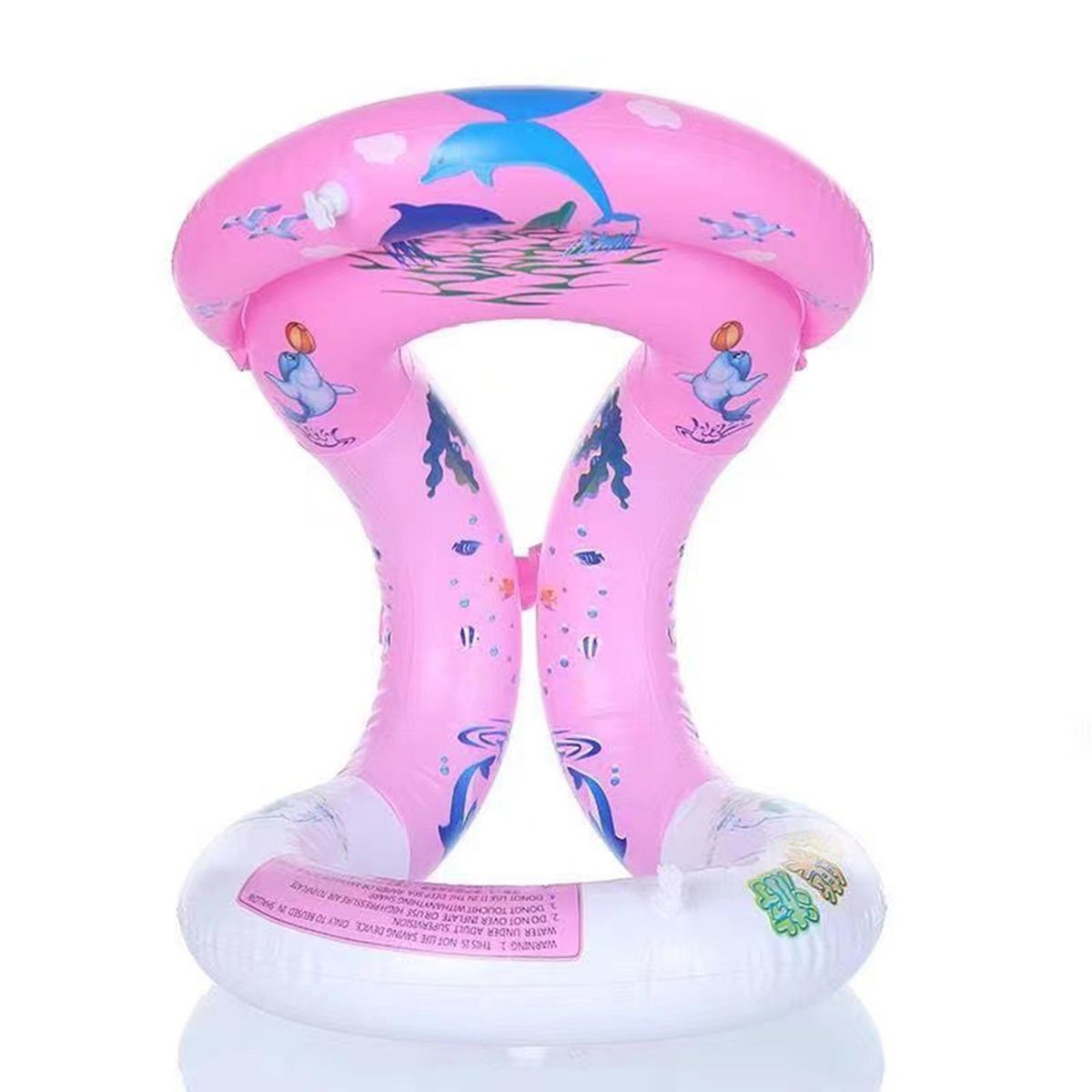 Inflatable Swim Vest Baby Adult Floating Swim Arm Rings Pink