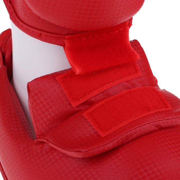 Taekwondo Karate MMA Shin Instep Guard Leg Foot Protector Pad L   Red