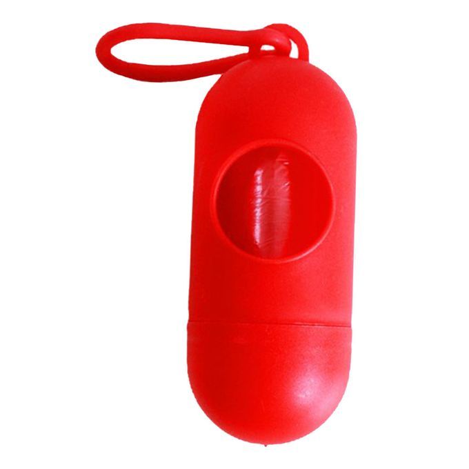 Lightweight Pet Dog Poop Bag Dispenser Waste Garbage Bags Carrier Red