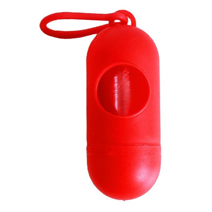 Lightweight Pet Dog Poop Bag Dispenser Waste Garbage Bags Carrier Red