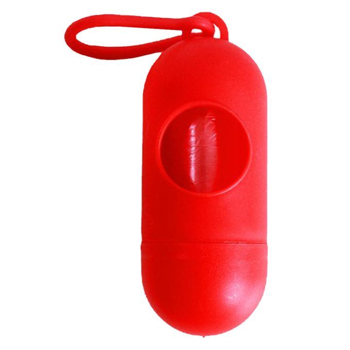 Lightweight Pet Dog Poop Bag Dispenser Waste Garbage Bags Carrier Red