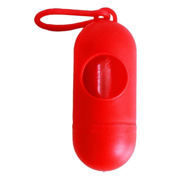 Lightweight Pet Dog Poop Bag Dispenser Waste Garbage Bags Carrier Red