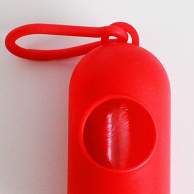 Lightweight Pet Dog Poop Bag Dispenser Waste Garbage Bags Carrier Red