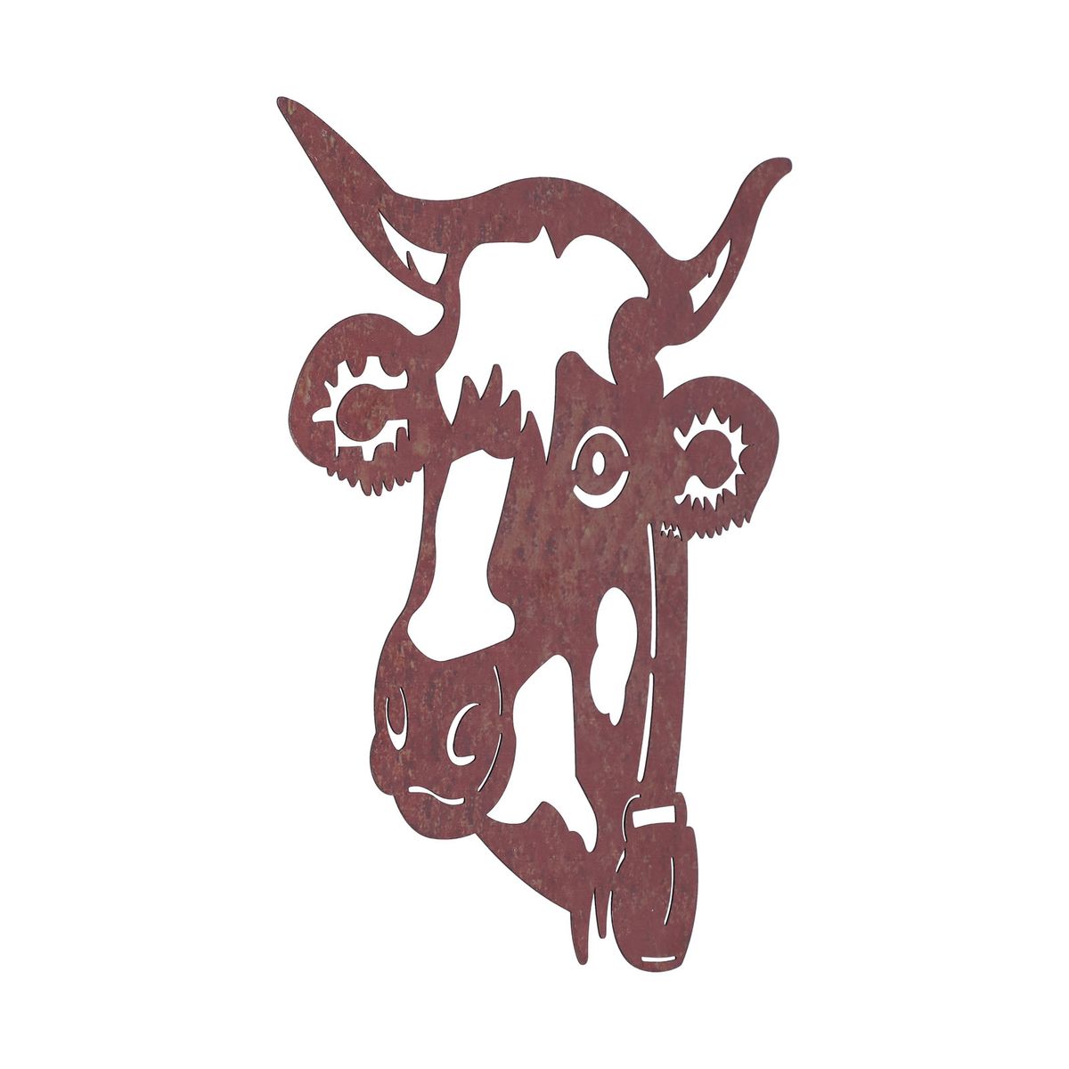 Peeping Cow Head Shape Animal Stake Decorative Metal Stake