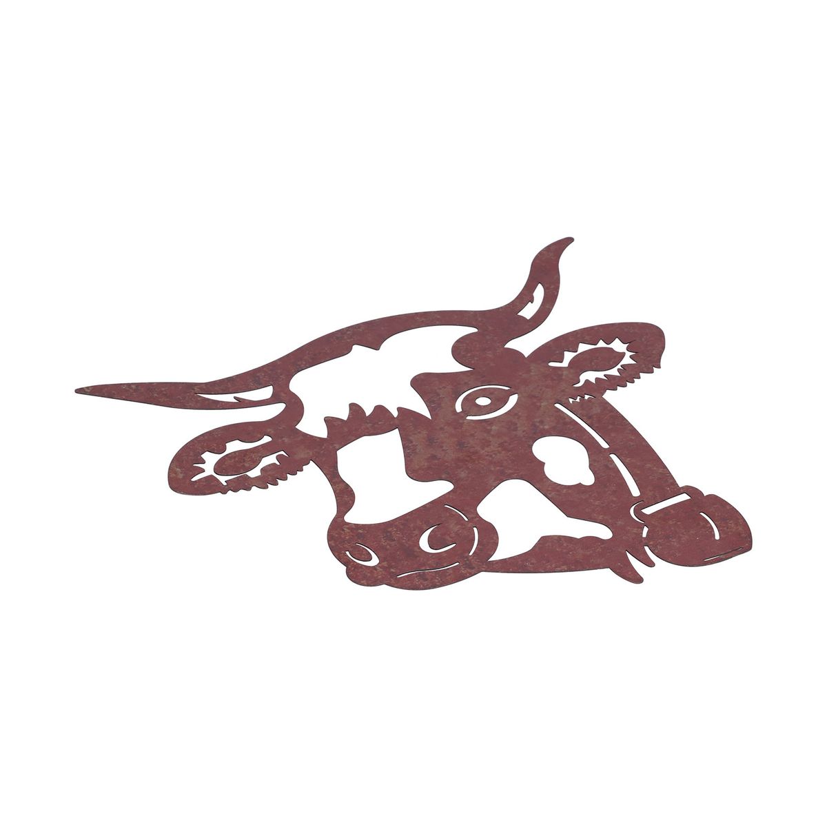 Peeping Cow Head Shape Animal Stake Decorative Metal Stake