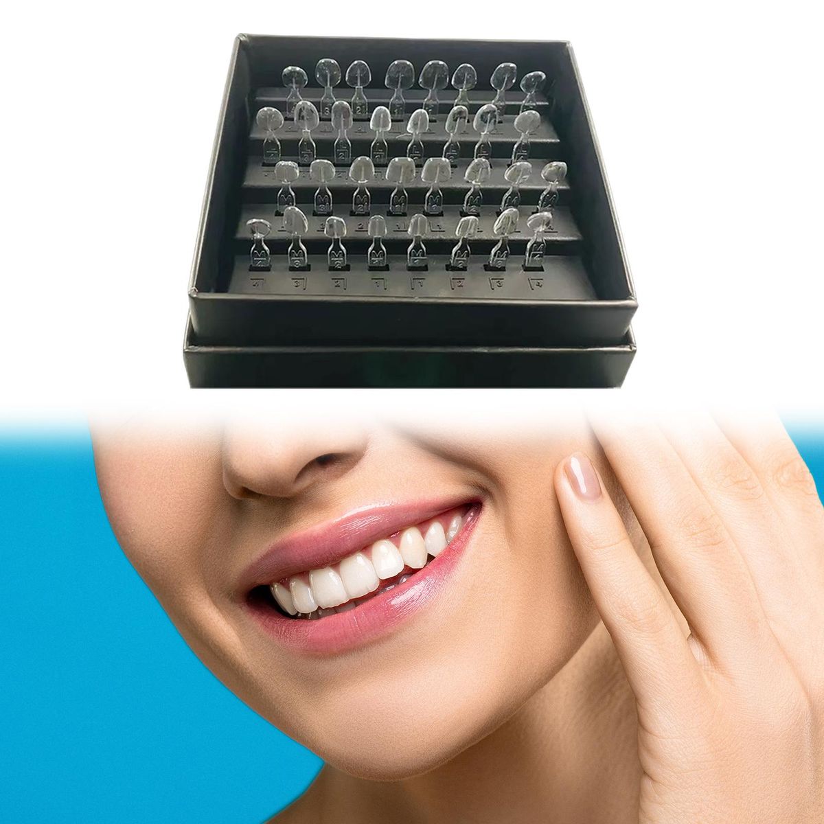 32Pcs Composite Resin Dental Veneers Mould Quick Forming Dentist Tools