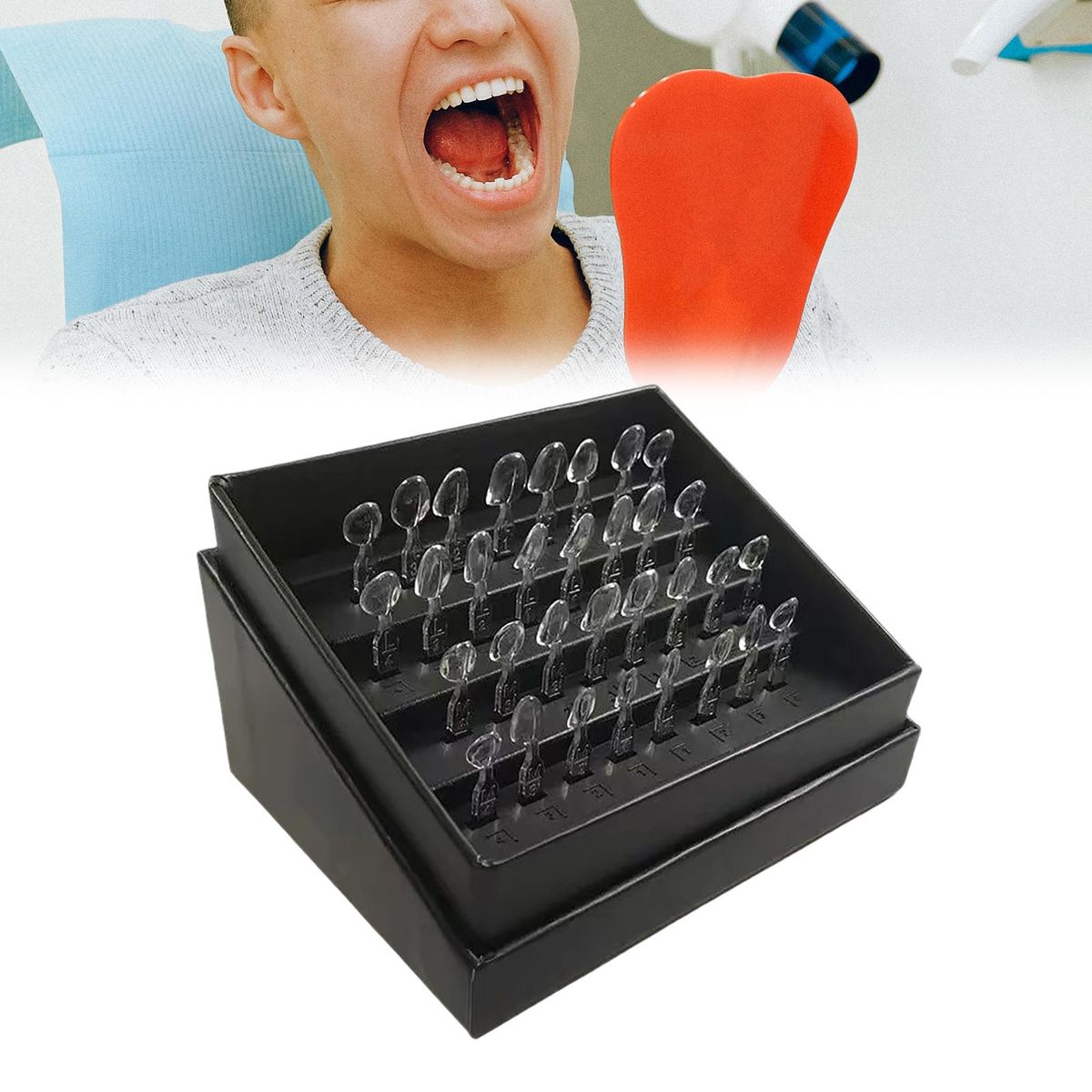 32Pcs Composite Resin Dental Veneers Mould Quick Forming Dentist Tools