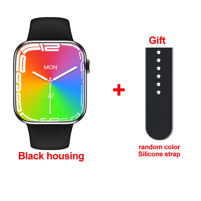 Iwo14 HW7 Max Smartwatch Hombre 1.99'' 420*480 Series 7 Wireless Charge Bluetooth Reloj Smart Watch For Men PK DT7 Fly7 Pro(#black-silica)