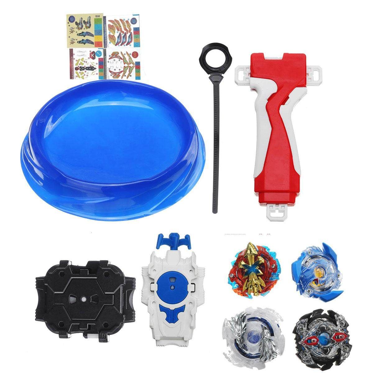 DIY Gyro With Competitive Battle Wheel Toy Handle Launch Combination Blue