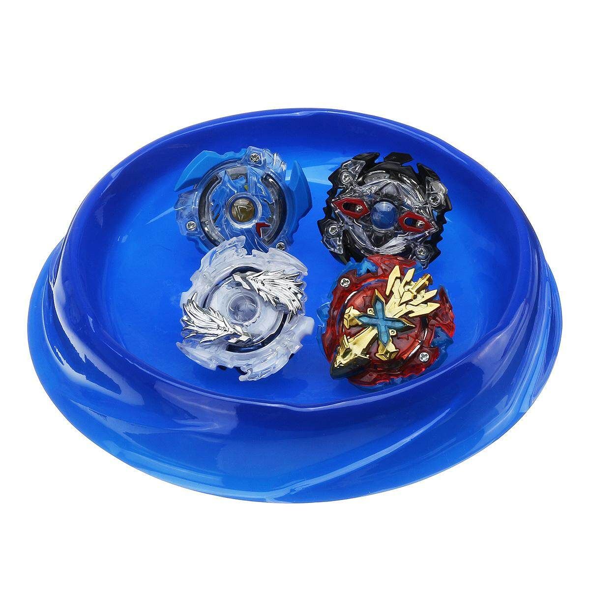 DIY Gyro With Competitive Battle Wheel Toy Handle Launch Combination Blue