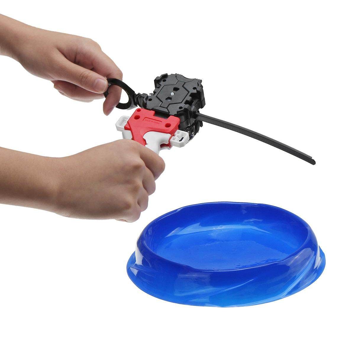 DIY Gyro With Competitive Battle Wheel Toy Handle Launch Combination Blue
