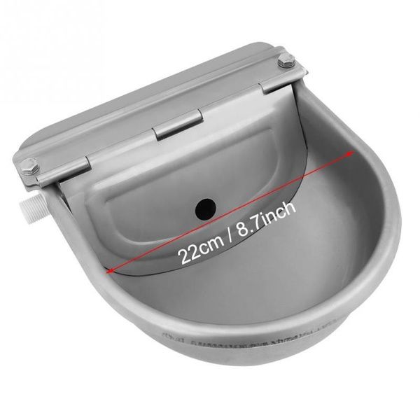 4L Stainless Steel Water Trough Bowl Automatic Drinking For Horses Go