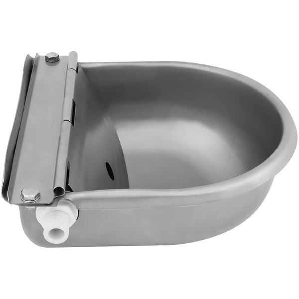 4L Stainless Steel Water Trough Bowl Automatic Drinking For Horses Go