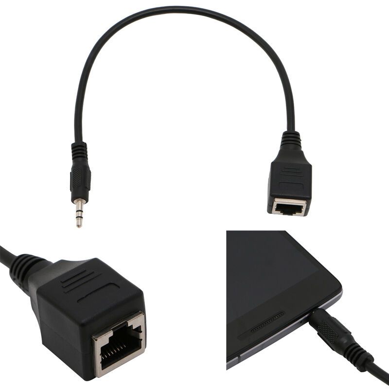 Ethernet Male Jack Trs Audio Cable To Rj45 Socket Adapter