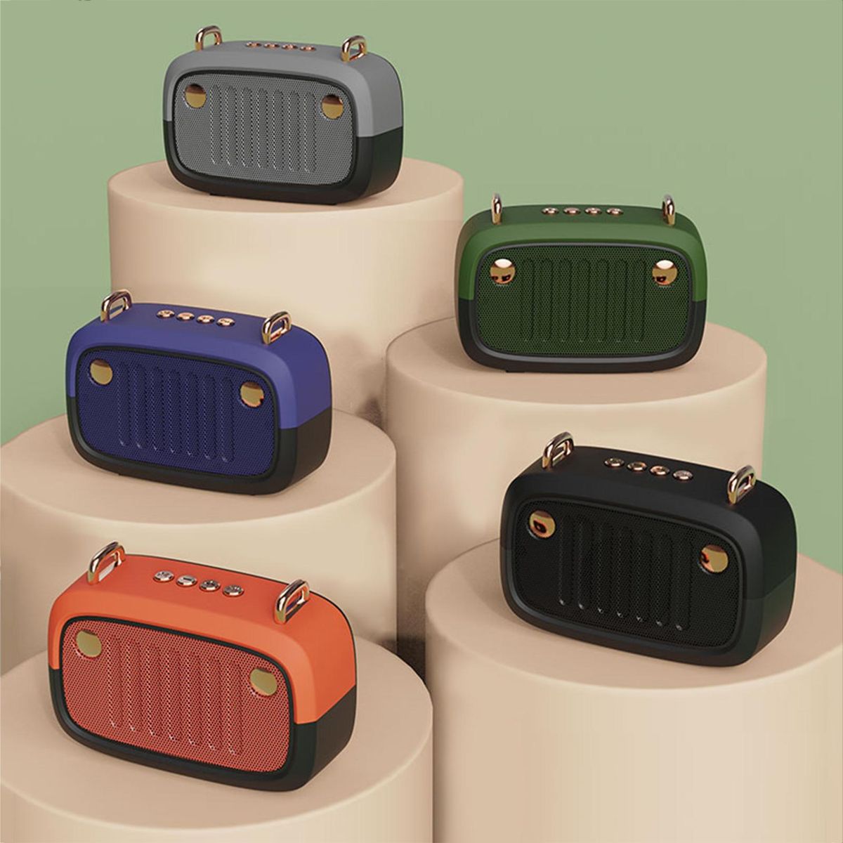 Creative Cartoon Mini Outdoor Wireless-Green