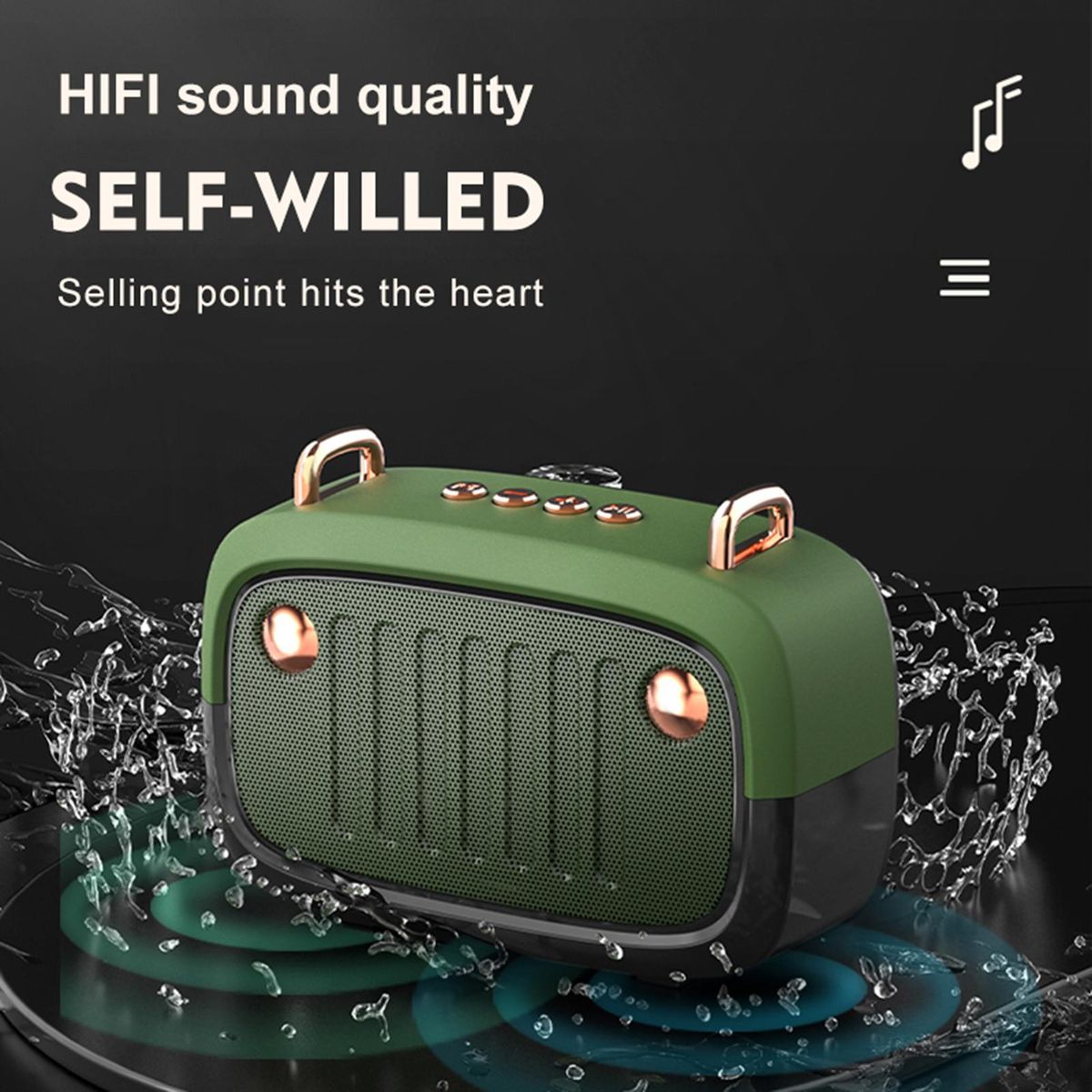Creative Cartoon Mini Outdoor Wireless-Green
