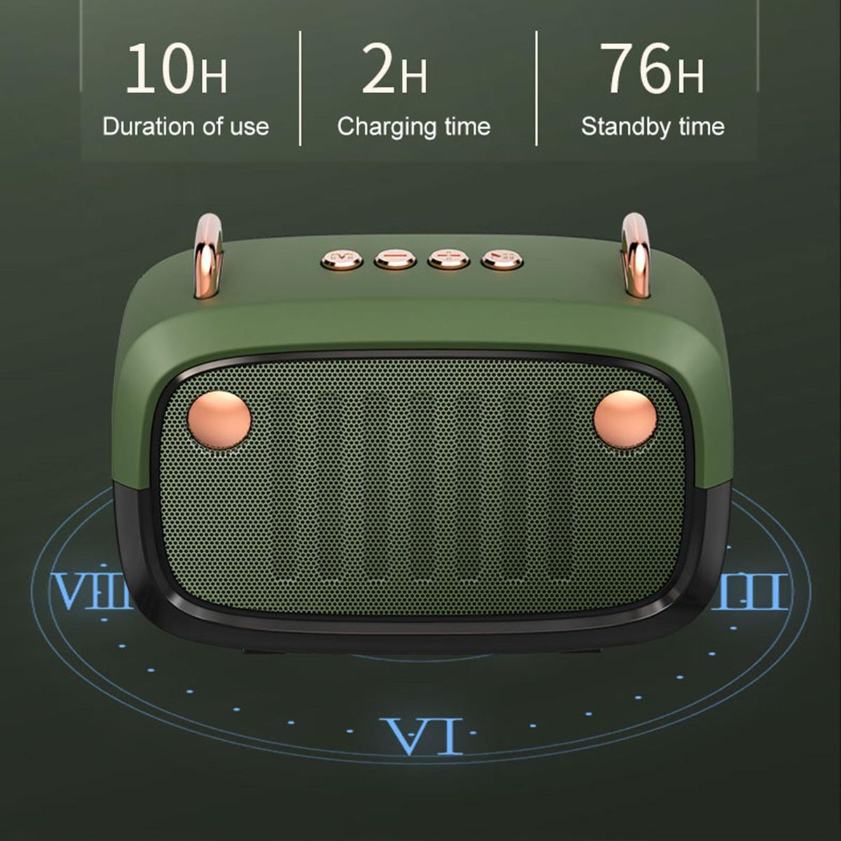 Creative Cartoon Mini Outdoor Wireless-Green