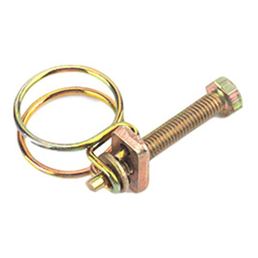 50PCS 32MM Hose Clamp Adjustable Pipe Clamp Double Wire Hose Clip Clamp Plumbing Fastener Hardware