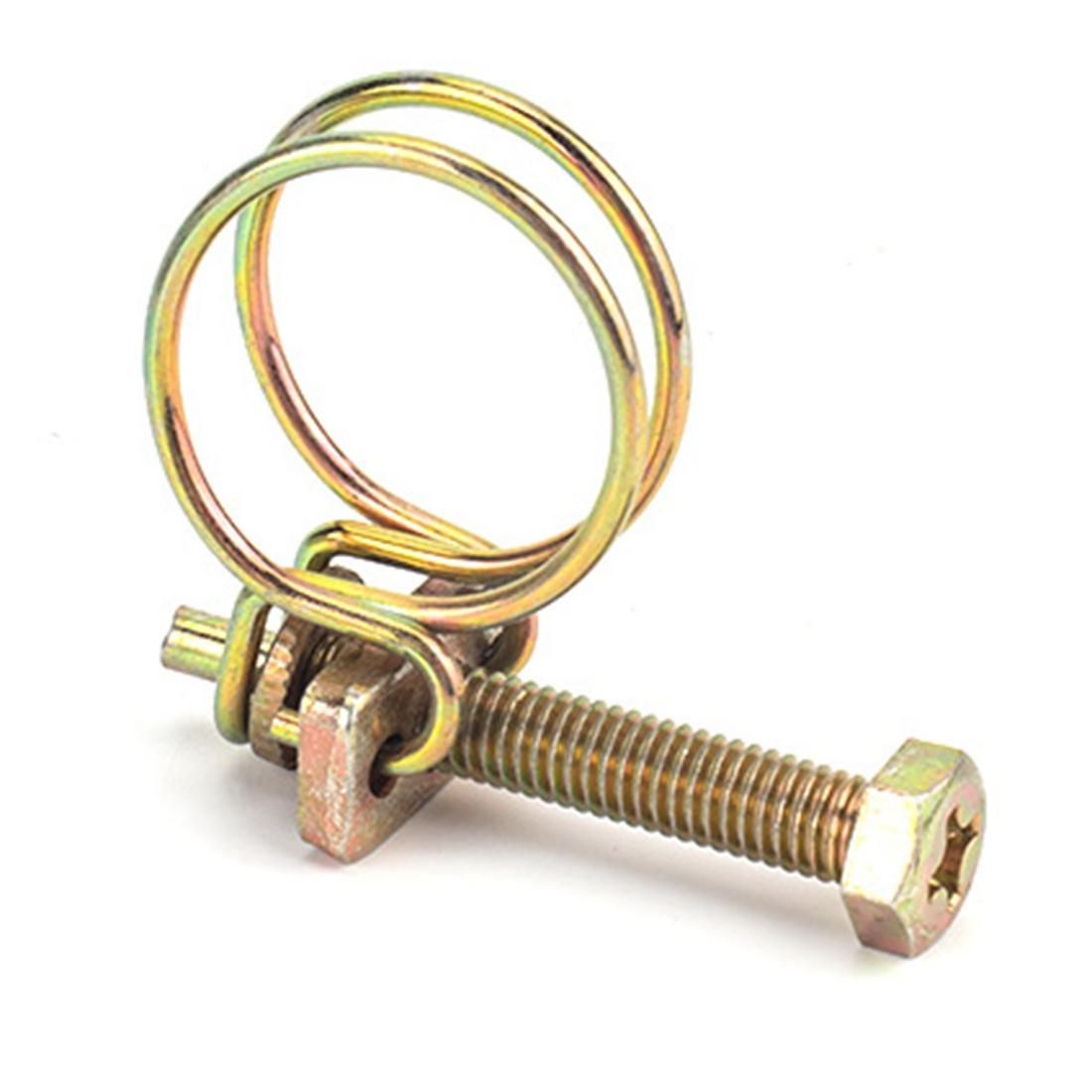 50PCS 32MM Hose Clamp Adjustable Pipe Clamp Double Wire Hose Clip Clamp Plumbing Fastener Hardware