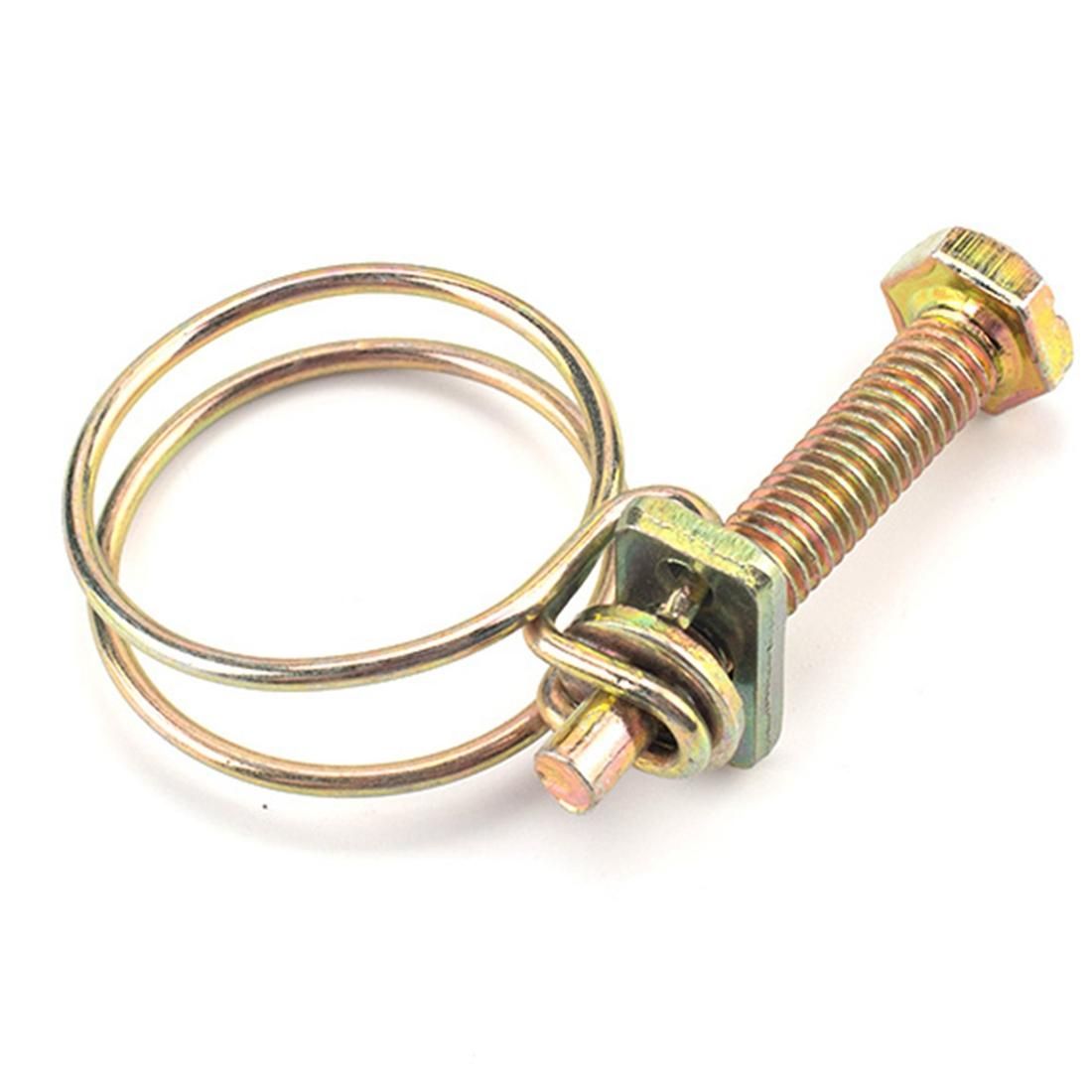 50PCS 32MM Hose Clamp Adjustable Pipe Clamp Double Wire Hose Clip Clamp Plumbing Fastener Hardware