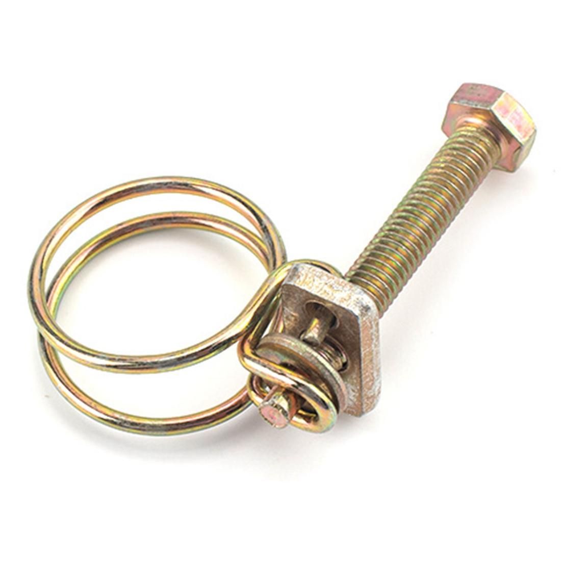 50PCS 32MM Hose Clamp Adjustable Pipe Clamp Double Wire Hose Clip Clamp Plumbing Fastener Hardware