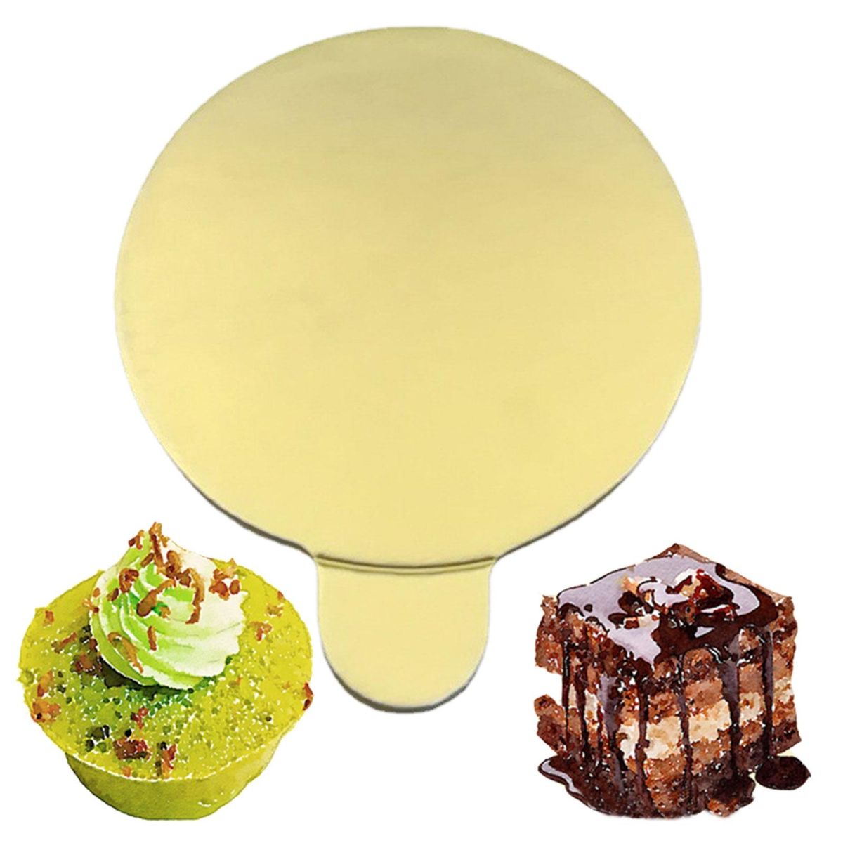 100Pcs Cake Board Wedding Celebration Cake Base Golden