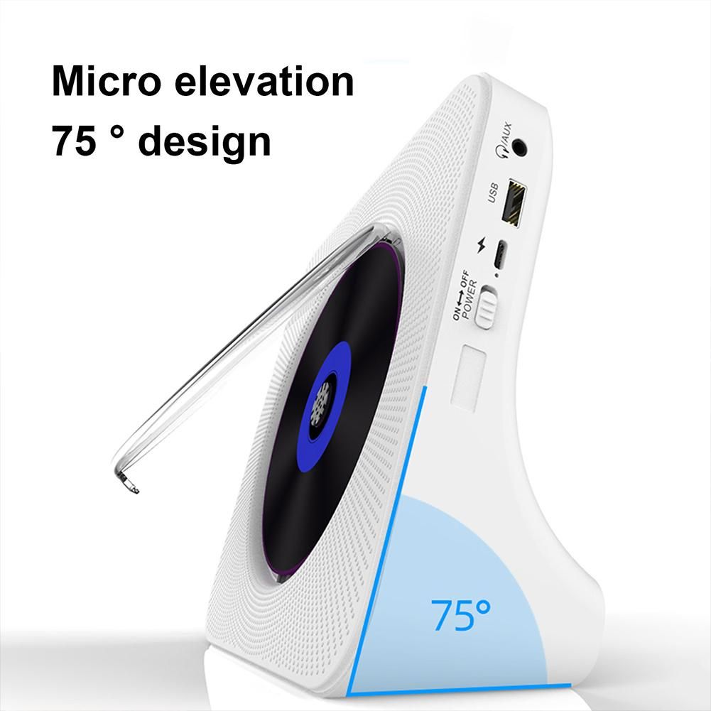 Home CD Player Bluetooth-compatible Fm Radio Wall Mountable Retro Portable 3.5mm Audio Music Disc AlPlayer For Phone Tablet