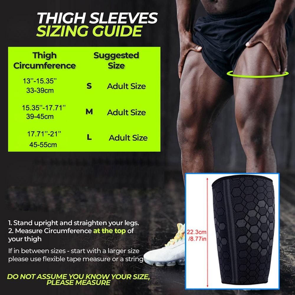 1Pair Thigh Compressed Sleeves Support Upper Leg Sleeves Thigh Sleeves for Sport
