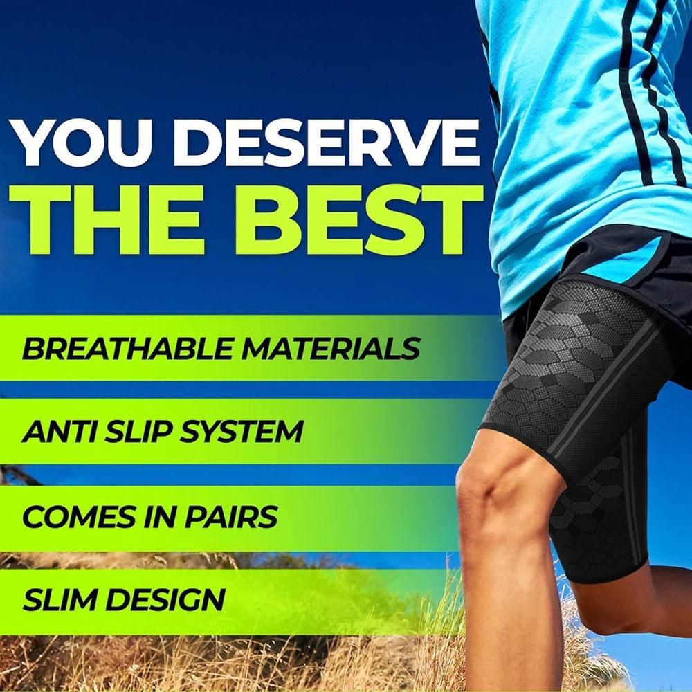 1Pair Thigh Compressed Sleeves Support Upper Leg Sleeves Thigh Sleeves for Sport