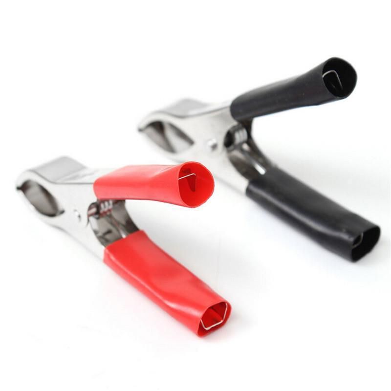 2pcs 30a 75mm Crocodile Car Caravan Van Test Lead Clips