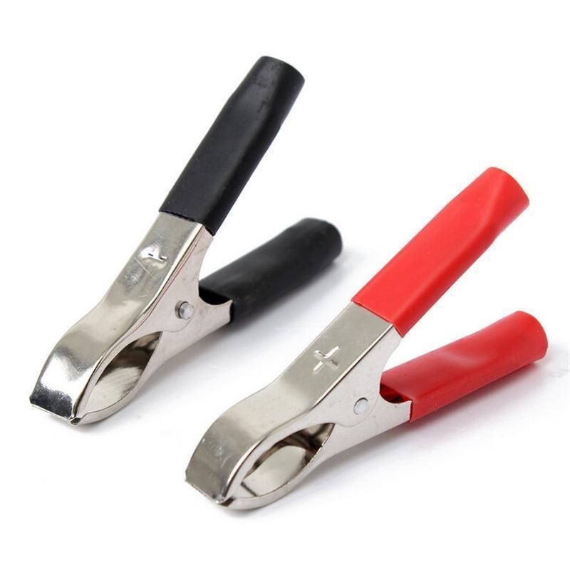 2pcs 30a 75mm Crocodile Car Caravan Van Test Lead Clips